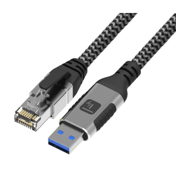 Kabel sieciowy USB-A na Gigabit Ethernet RJ45 1m