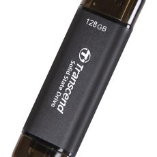 Transcend ESD310C Technologia Thunderbolt 128 GB USB Type-A / USB Type-C USB 3.2 Gen 2x2 Czarny