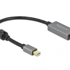 DeLOCK 66570 adapter kablowy 0,2 m Mini DisplayPort HDMI Typu A (Standard) Czarny, Szary