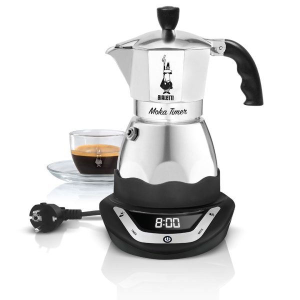 Kawiarka elektryczna BIALETTI Moka Timer (365 W; kolor srebrny) (WYPRZEDAŻ)