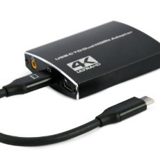 Gembird A-CM-HDMIF2-01 Adapter USB-C na dual HDMI, 4K 60Hz, czarny
