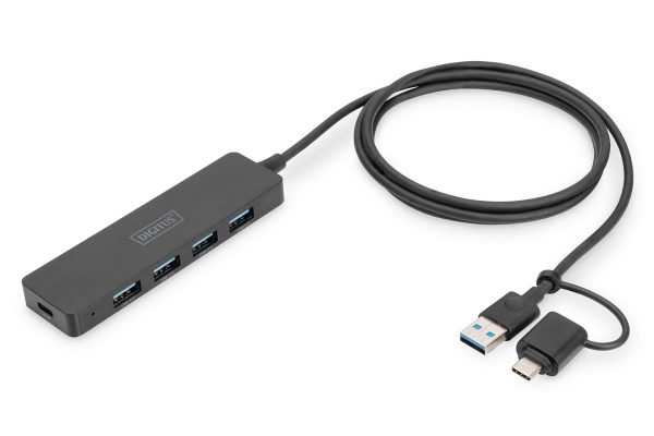 Digitus Koncentrator USB 3.0, 4-portowy, Slim Line