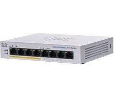 Switch Cisco CBS110-8PP-D-EU Unmanaged L2 Gigabit Ethernet (10/100/1000) Power over Ethernet (PoE) Grey