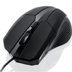 Mysz IBOX i005 LASEROWA PRZEWODOWA, USB IMLAF005 (laserowa; 1600 DPI; kolor czarny)