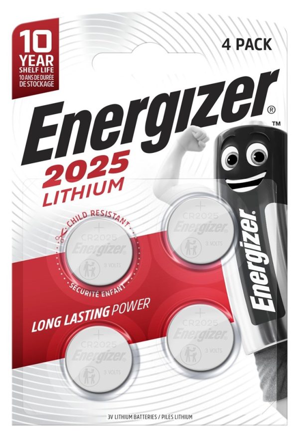 ENERGIZER  BATERIE SPECJALISTYCZNE CR2025 4 SZTUKI