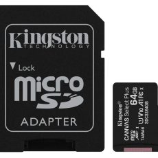 Karta pamięci z adapterem Kingston Canvas Select Plus SDCS2/64GB (64GB; Class 10, Class U1, V10; + adapter)