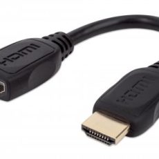 MANHATTAN PRZEDŁUŻACZ KABEL HDMI-HDMI 2.0 M/F 20CM