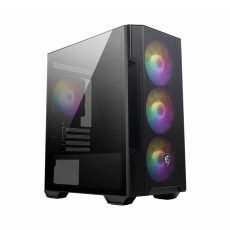 MSI MAG FORGE M100R zabezpieczenia & uchwyty komputerów Midi Tower Czarny, Przezroczysty