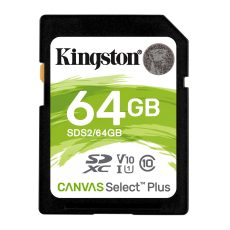 Karta pamięci Kingston Canvas Select Plus SDS2/64GB (64GB; Class U1, V10; Karta pamięci)