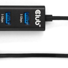 CLUB3D CSV-1549 huby i koncentratory USB Type-C 5000 Mbit/s Czarny