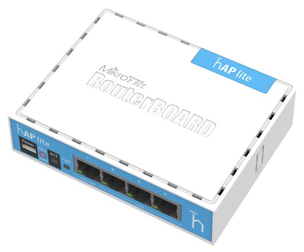 Router WiFi 4 Mikrotik hAP lite (RB941-2nD) 2,4GHz(2x2) 4p