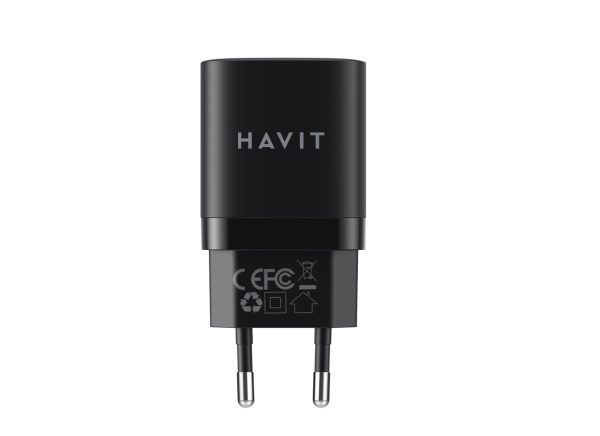 Ładowarka Havit USB-A+USB-C UC30 EU (czarny)