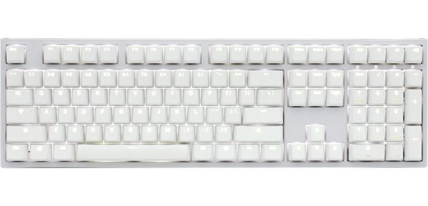 Ducky One 2 White Edition klawiatura Uniwersalne USB Niemiecki Biały