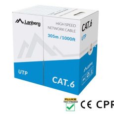 Kabel sieciowy Lanberg LCU6-11CU-0305-S (UTP; 305m; kat. 6; kolor szary)
