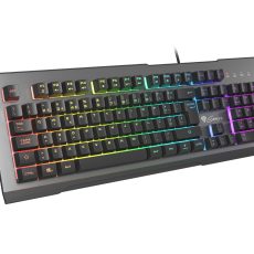 GENESIS Rhod 500 RGB klawiatura Gaming USB QWERTY Portugalski Czarny, Srebrny