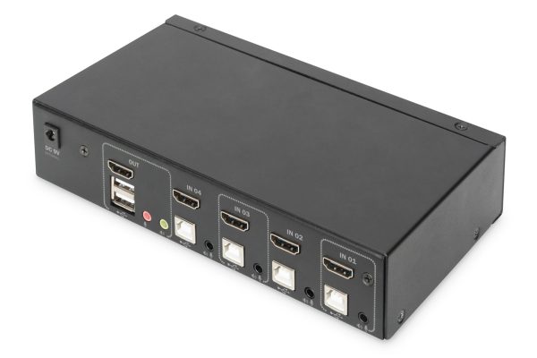 DIGITUS PRZEŁĄCZNIK KVM 4 PORTOWY HDMI, 4K 30HZ DS-12880