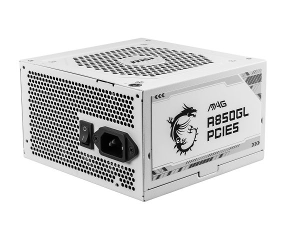 Zasilacz MSI MAG A850GL PCIE5 WHITE 850W 80+ Gold (WYPRZEDAŻ)