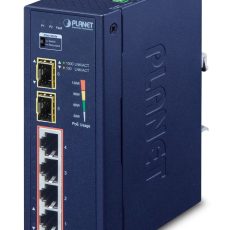 PLANET IGS-624HPT łącza sieciowe Nie zarządzany Gigabit Ethernet (10/100/1000) Obsługa PoE Niebieski