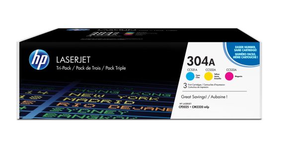 TONER CARTRIDGE 304A C/Y/M/TRIPLE PACK