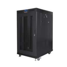 SZAFA INSTALACYJNA RACK STOJĄCA 19" 22U 800X1000 CZARNA DRZWI PERFOROWANE LCD LANBERG (FLAT PACK) V2