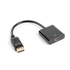 Adapter Lanberg AD-0009-BK (DisplayPort M - HDMI F; 0,10m; kolor czarny)