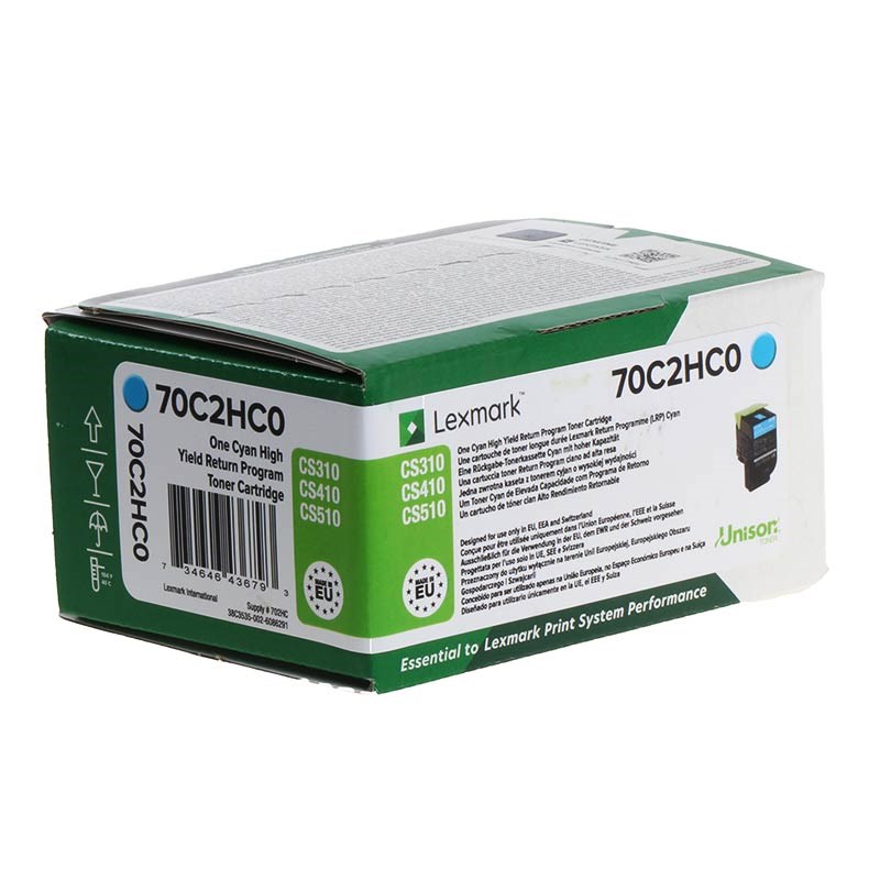 Lexmark Toner 70C2HC0 Cyan - obrazek 2
