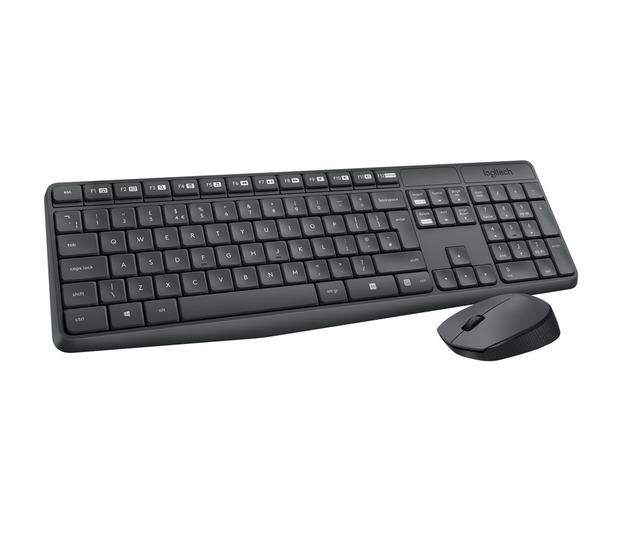 Logitech Klawiatura MK235 Wireless KBD+Mouse Grey CZ - obrazek 2