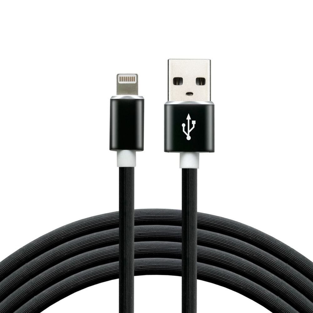 Kabel zasilający everActive CBS-1IB (USB - Lightning ; 1m; kolor czarny) - obrazek 2