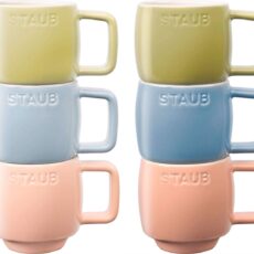 STAUB SERVING Zestaw 6 kubków ceramicznych - Wielokolorowy, 100 ml
