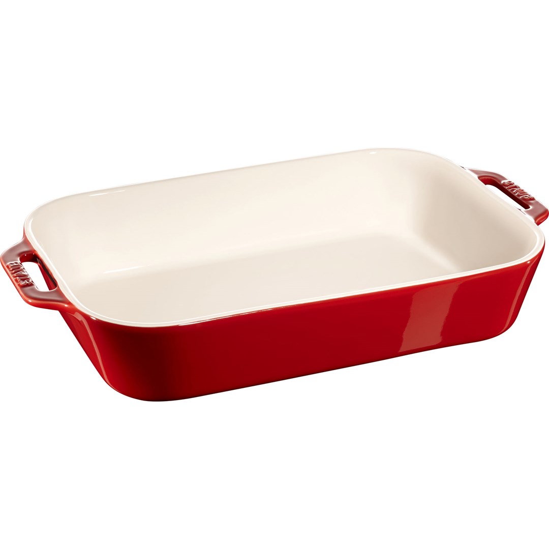 Prostokątny półmisek ceramiczny Staub - 4.5 litrów, Czerwony