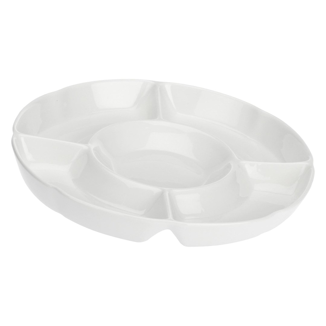 Okrągła taca do przekąsek Convivio - Biały, 35.5 cm - obrazek 2