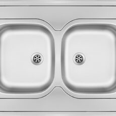 Zlewozmywak stalowy 2-komorowy - nakładany ZM6_020N 5907650846543
