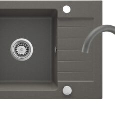 Zlewozmywak granitowy z baterią 1-komorowy z ociekaczem ZQZAT11A 5907650876908