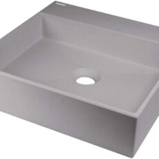 Umywalka granitowa nablatowa z miejscem na baterię - 400x400 mm