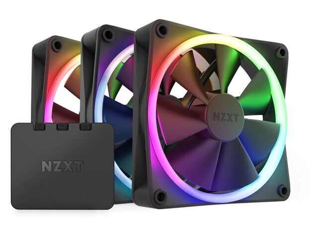 NZXT ZESTAW 3 WENTYLATORÓW F120RGB + KONTROLER (CZARNE) - obrazek 2