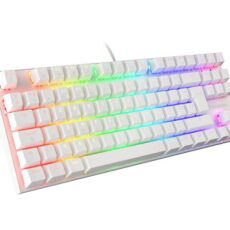 KLAWIATURA DLA GRACZY GENESIS THOR 303 TKL FR PODŚWIETLENIE RGB MECHANICZNA BROWN BIAŁA HOT SWAP
