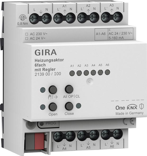 GIRA aktor grzewczy 6x regul. KNX ONE 213900 - obrazek 2
