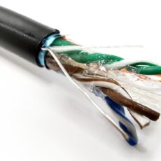 Kabel instalacyjny zewnętrzny żelowany DIGITUS kat.6, F/UTP, AWG 23/1, PE, 305m, czarny, szpula
