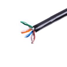 Kabel instalacyjny zewnętrzny żelowany DIGITUS kat.5e, U/UTP, AWG 24/1, PE, 305m, czarny, szpula