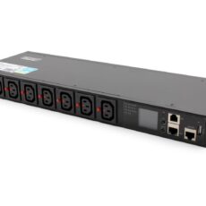 Listwa zasilająca SMART PDU 1U, gniazdo zasilające IEC320 C20 16A/250V, gniazda 8x C13, 16A