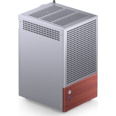 Obudowa PC Jonsbo T6 Mini-Tower, Mini-ITX, szkło hartowane, drewno - srebrna