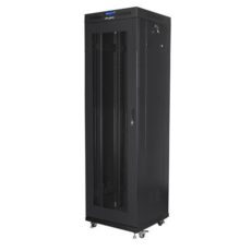 SZAFA INSTALACYJNA RACK STOJĄCA 19" 42U 600X600 CZARNA DRZWI PERFOROWANE LCD LANBERG (FLAT PACK) V2