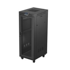 SZAFA INSTALACYJNA RACK STOJĄCA 19" 32U 600X800 CZARNA DRZWI PERFOROWANE LCD LANBERG (FLAT PACK)