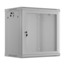 Szafa instalacyjna RACK wisząca 19" 12U 600X450 szara drzwi perforowane Lanberg (flat pack)