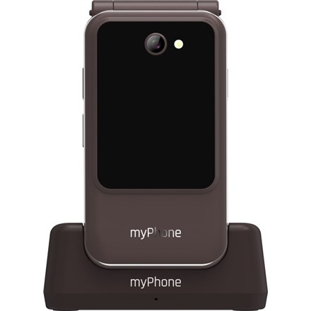 Telefon myPhone Harmony LTE Brązowy 2,8+1,44 " Systemy ochrony przed włamaniem (IPS) 48 MB 128 MB Jedna karta SIM Karta MicroSD Sieć 3G Łączność Bluetooth 5.1 Rozdzielczość głównego aparatu 2 MP 1300 mAh