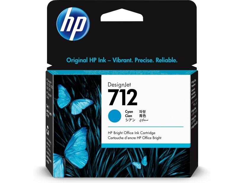 HP 712 29-ML CYAN DESIGNJET INK/CARTRIDGE - obrazek 2