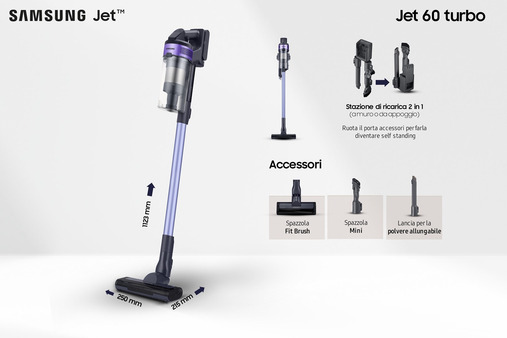Odkurzacz pionowy Samsung Jet 60 Turbo VS15A6031R4/ET - obrazek 2