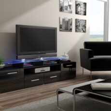 Szafka RTV EVORA 200 wenge/czarny połysk