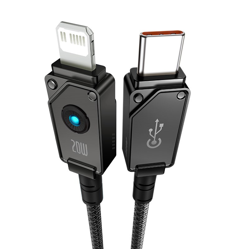 Kabel Baseus Unbreakable USB C-IP 20W 1m (czarny) - obrazek 2