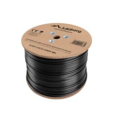 Kabel sieciowy zewnętrzne Lanberg LCU5-21CU-0305-BK (UTP; 305m; kat. 5e; kolor czarny)